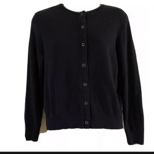 Lauren Ralph Lauren Navy Blue Snap Button Sweater